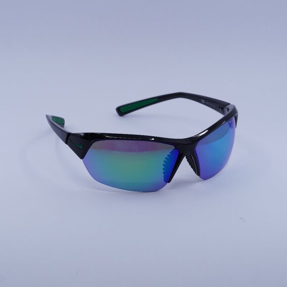 Nike SKYLON ACE M MI DV2163 012 Sunglasses Black Geometric Frame, Green Lenses - Picture 1 of 11